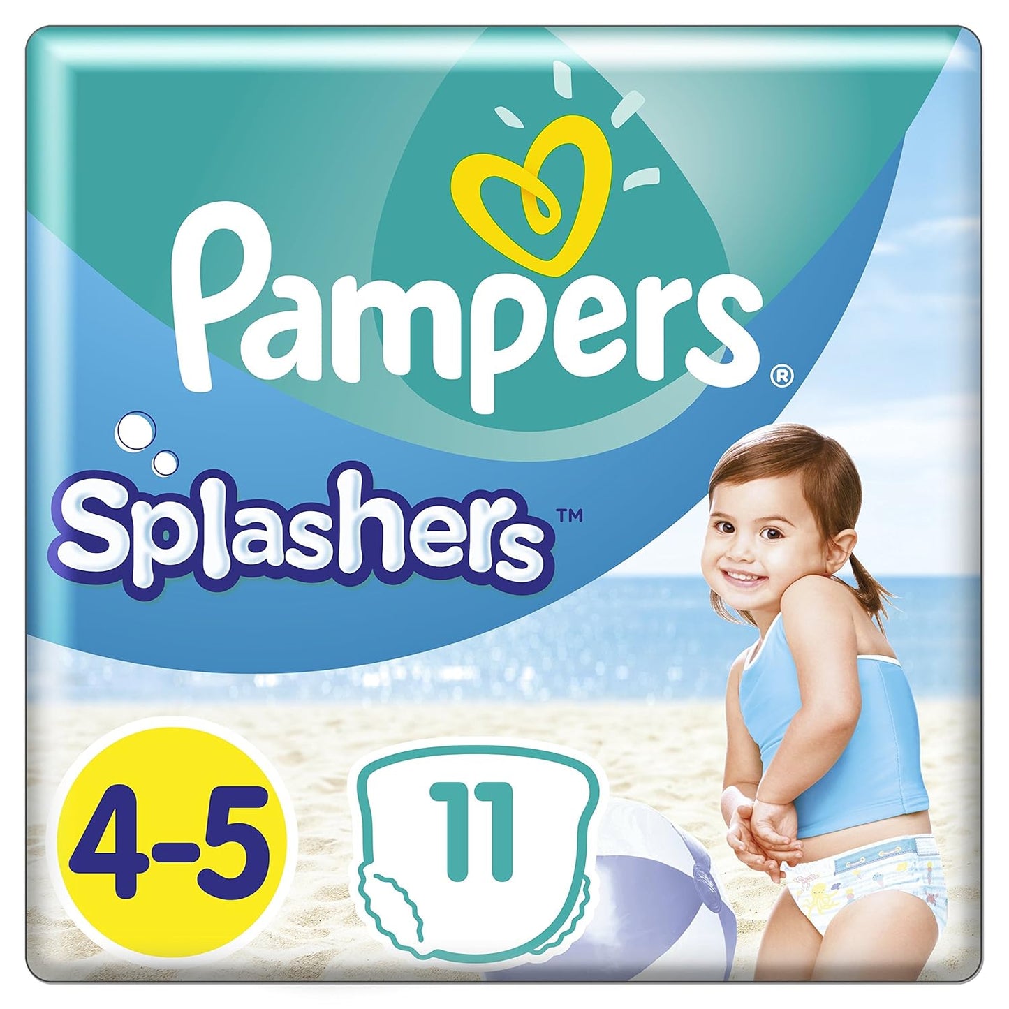 Pampers Baby-Dry Diapers, Size 4-5, 9-15 kg