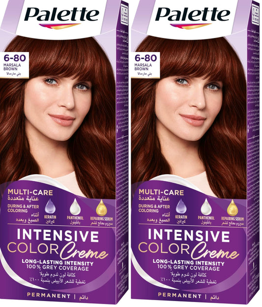 Palette Intensive Color Creme 6-80 Marsala Brown 50 ml (Pack of 2)