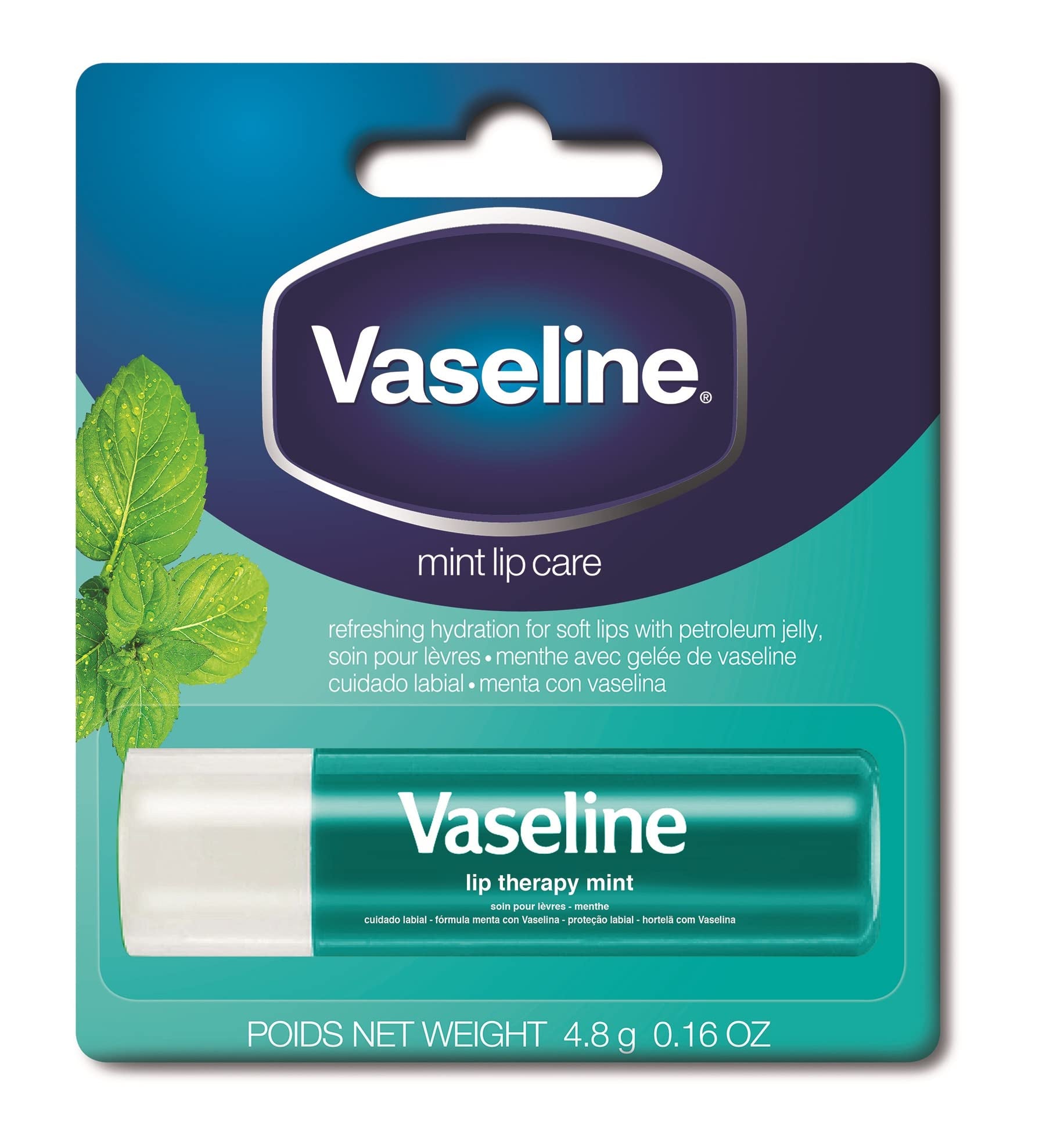 Vaseline Lip Therapy Mint Flavor Balm, 4.8 grams