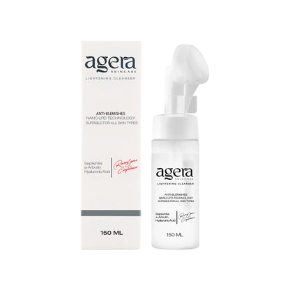 Agera Lightening Cleanser 150ml box and bottle