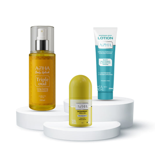 Azha Body Splash + Roll-On + Body Lotion