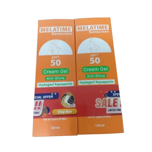 1+1 Melatime | Sunscreen Cream Gel SPF +50 | 120ml