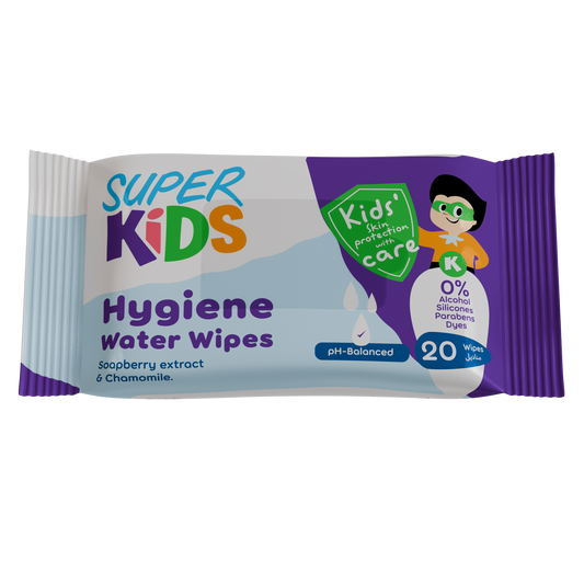 Superkids Hygiene Water Wipes 20 Wipes