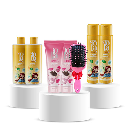 2shampoo baby +2leave in + 2baby 80 ml+ brush