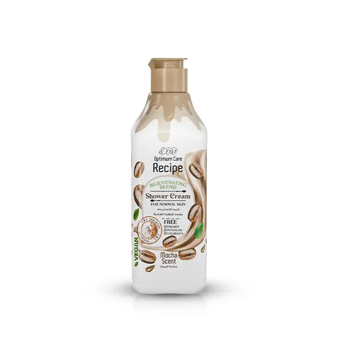 Eva Optimum Care Recipe Rejuvenating Blend Shower Cream For Normal Skin - Mocha Scent 370 Ml