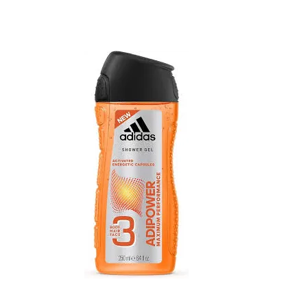 Adidas | Adipower 3InQ1 Shower Gel For Body, Hair & Face | 250ml