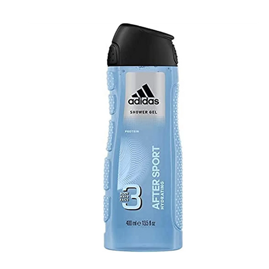 Adidas | After Sport 3 In 1 Hydrating Shower Gel For Face, Hair, Body With Protein | 400ml