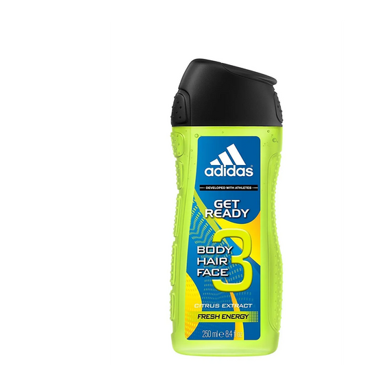 Adidas | Fresh Energy 3In1 Shower Gel With Citrus Extract For Body, Hair & Face | 400 Ml
