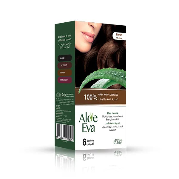Aloe Eva | Hair Henna Brown | 10gm | 6 Sachets