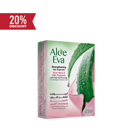 Aloe Eva | Strengthening Hair Ampoules With Aloe Vera & Silk Proteins | 4 Ampoules * 15ml 20% OFF