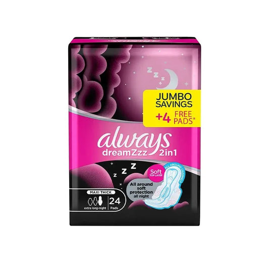 Always | Dreamzzz Maxi Thick Extra Long Night Pads | 24Pads