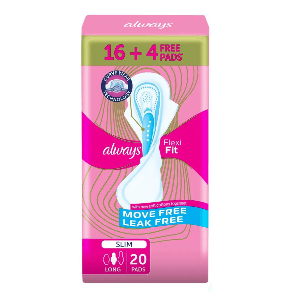 Always | Flexi Fit Long Slim | 20 Pads