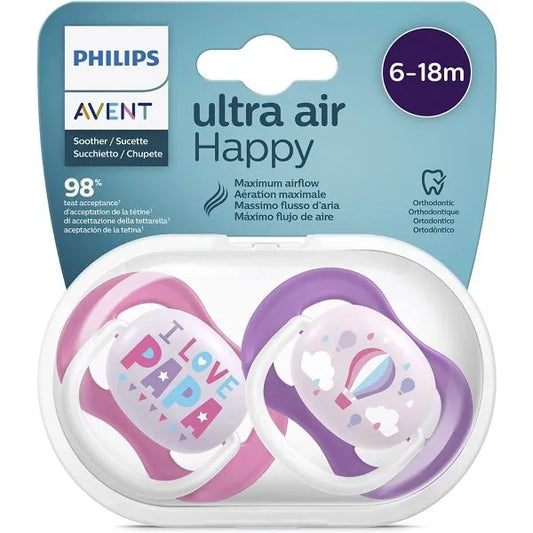 Philips | Avent Ultra Air Pacifier from 6-18M | 2 Pcs
