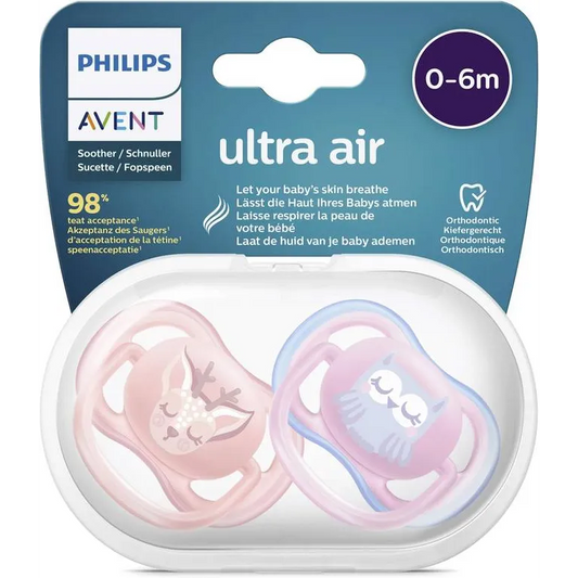 Philips | Avent Ultra Air Pacifier Pink from 0-6M | 2 Pcs