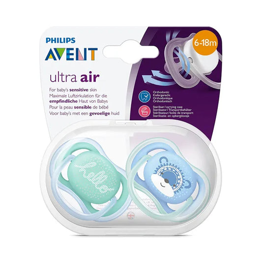Philips | Avent Ultra Air Silicone Pacifier from 6-18M | 2 Pcs