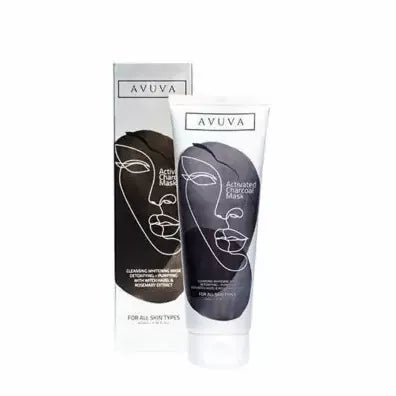 Avuva | Activated Charcoal Mask with Witch Hazel & Rosemary Extract for All Skin Types | 100ml