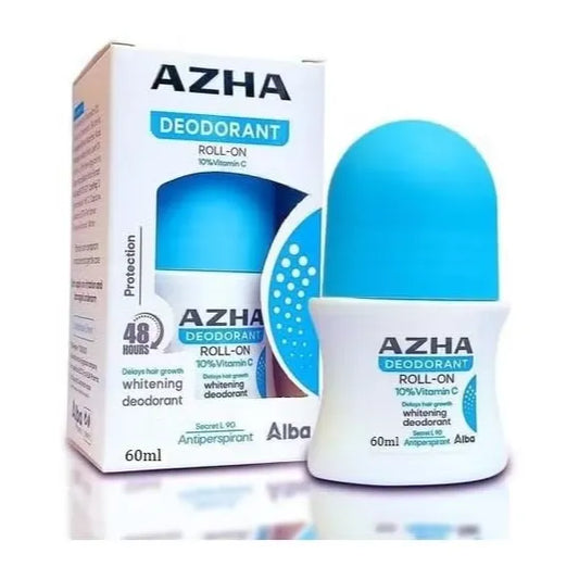 Azha | Roll-On Whitening Deodorant Deep Purple Delays Hair Growth | 60ml