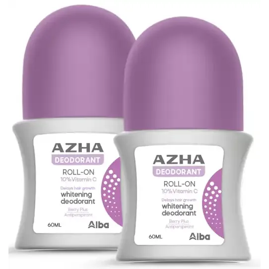 1+1 Azha | Roll On Deodorant 10% Vitamin C - Berry Plus | 60 ml