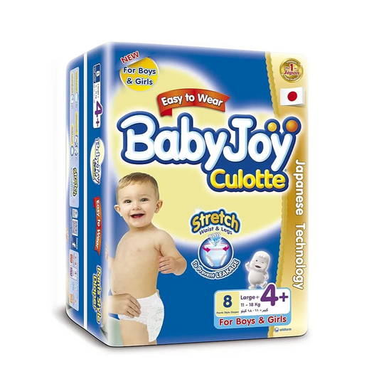 Baby Joy | Compressed Culotte Diapers Size 4 Large 11-18kg Mini Pack | 8 Pcs