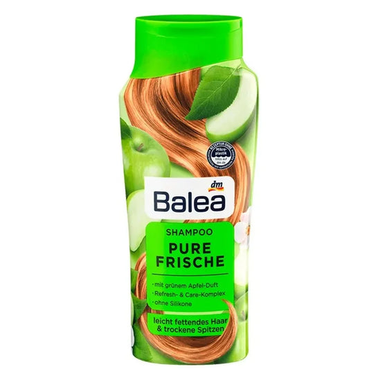 Balea | Pure Freshness Shampoo Green Apple Scent for Greasy Hair & Dry Ends | 300ml