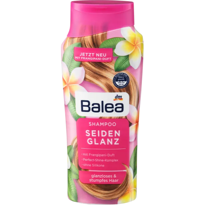 Balea | Silk Gloss Shining Shampoo Frangipani Scent for Dull Hair | 300ml