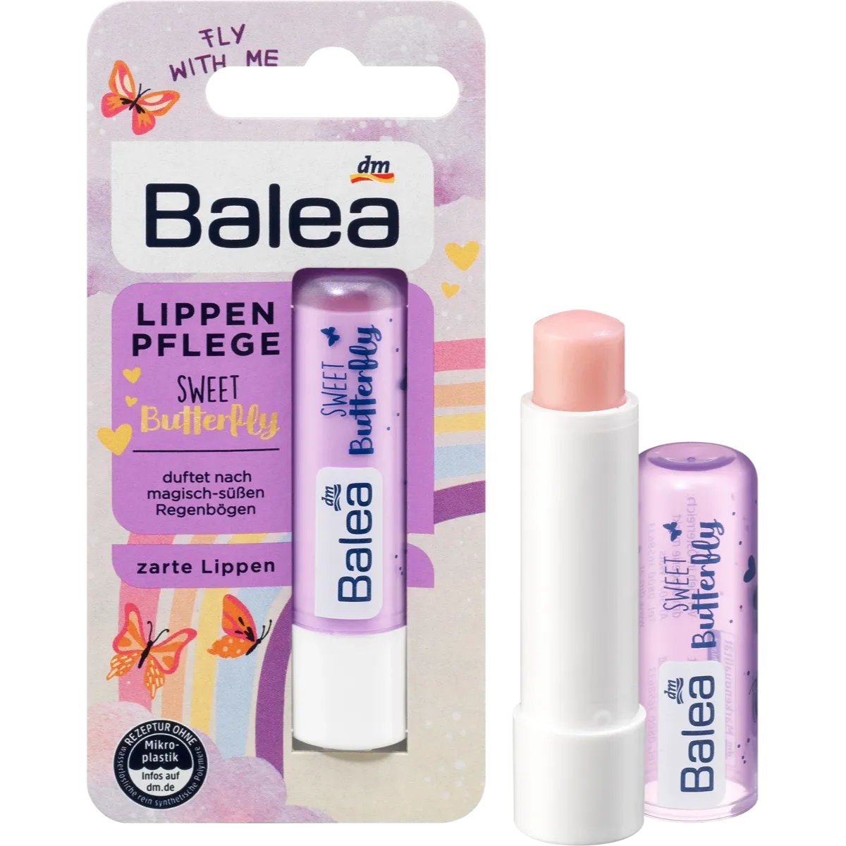 Balea | Sweet Butterfly Lip Balm for Delicate Lips | 4.8gm