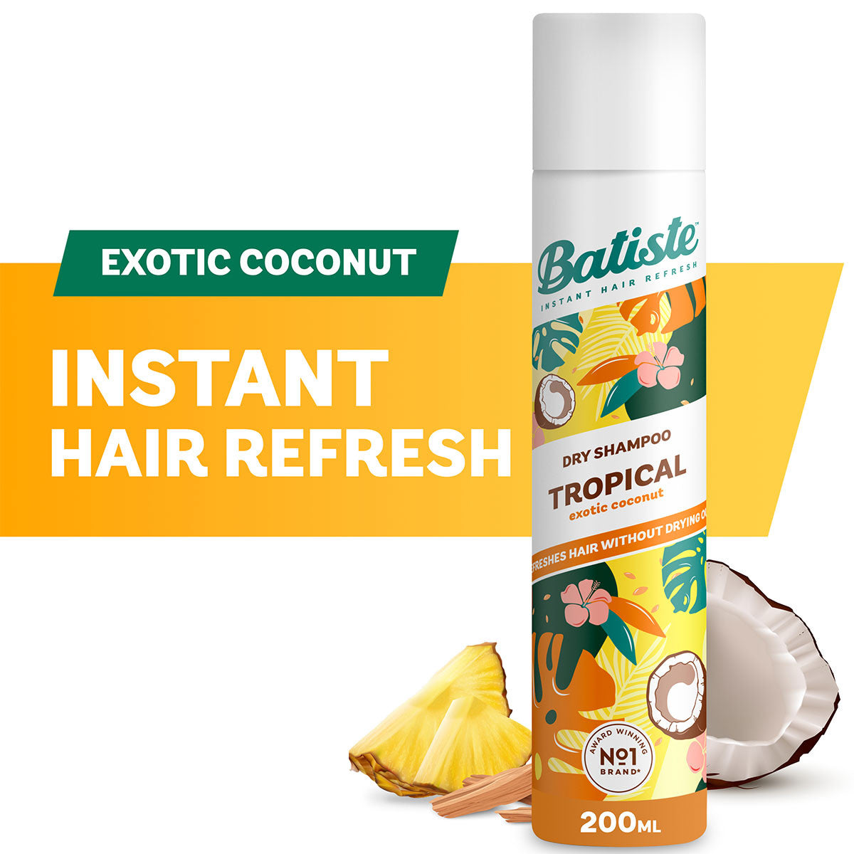 Batiste Tropical Dry Shampoo 200ml usage image