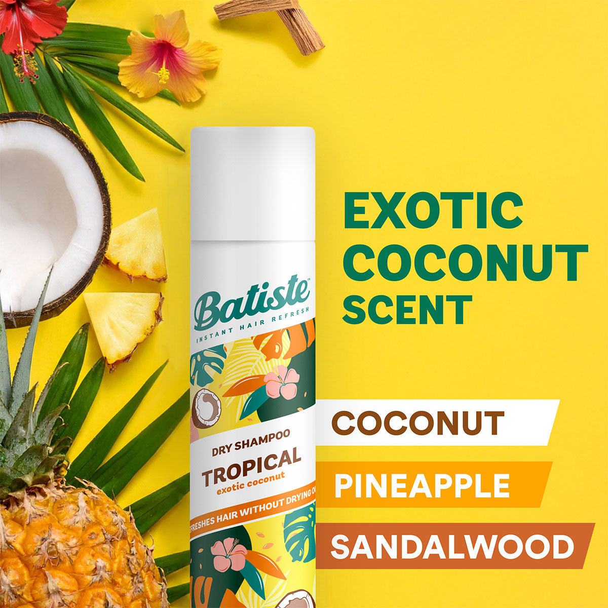 Batiste Tropical Dry Shampoo 200ml styling result