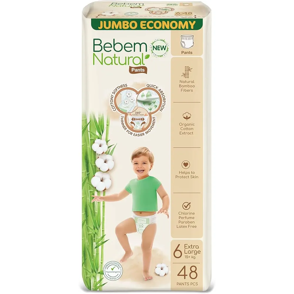 Bebem | Jumbo Economy Baby Pants Diaper Size 6 | 48 Pcs
