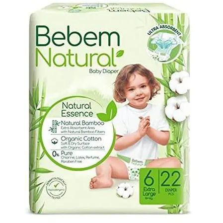 Bebem | Natural Baby Diapers Size 6 | 22 Pcs
