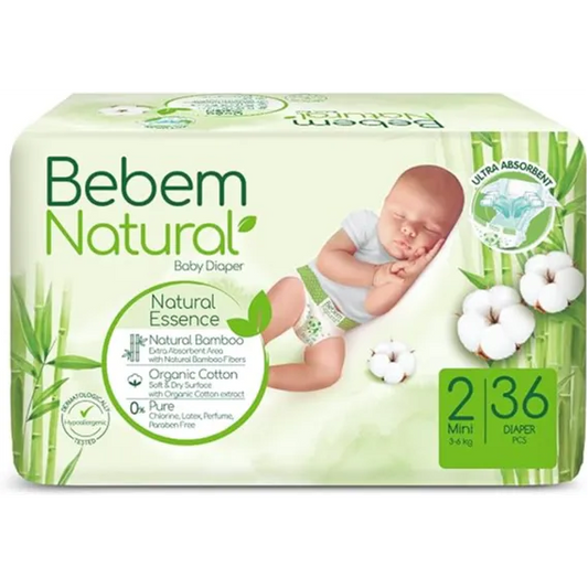 Bebem | Natural Baby Diapers Size 2 | 36 Pcs