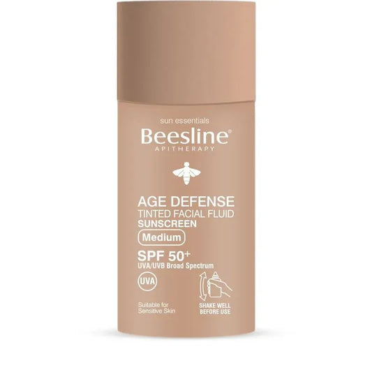 Beesline | age defense tinted facial fluid medium sunscreen | 40ml