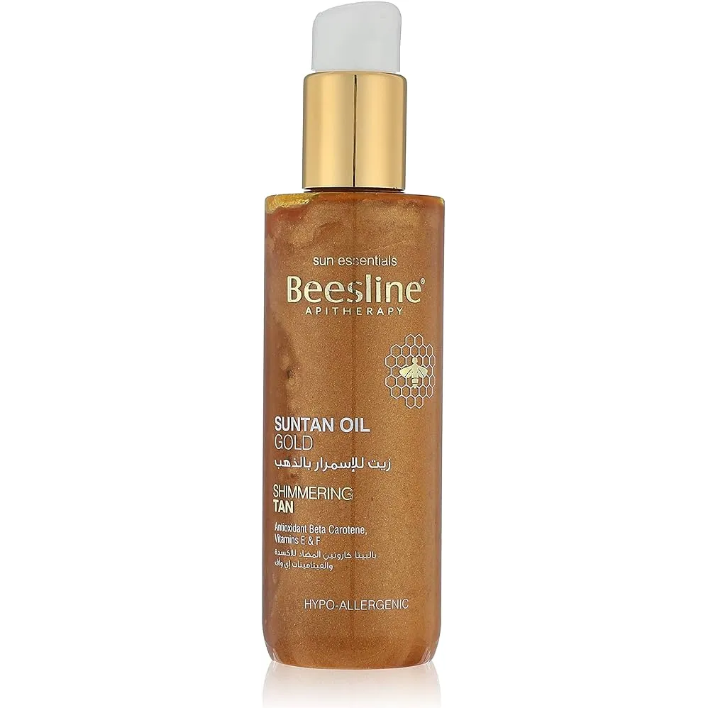 Beesline | Apitherapy Hypoallergenic Shimmering Suntan Body Oil with Gold | 200ml