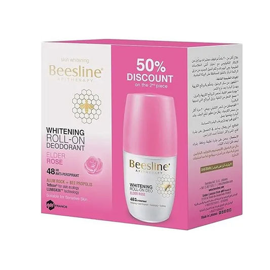 Beesline | Whitening Roll On Deodorant Elder Rose | 50ml | 1+1