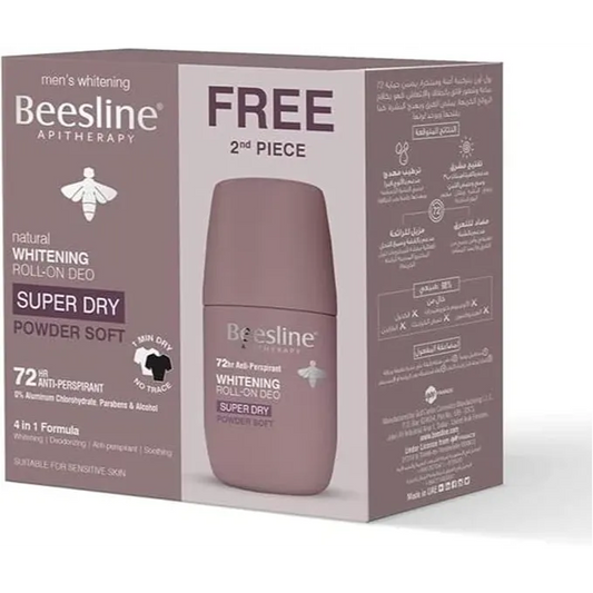 1+1 Beesline | Whitening Roll On Deo Super Dry Powder Soft | 50ml