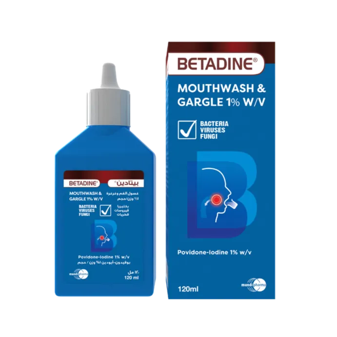 Betadine | Mouwthwash & Gargle 1% Povidone Lodine | 120ml