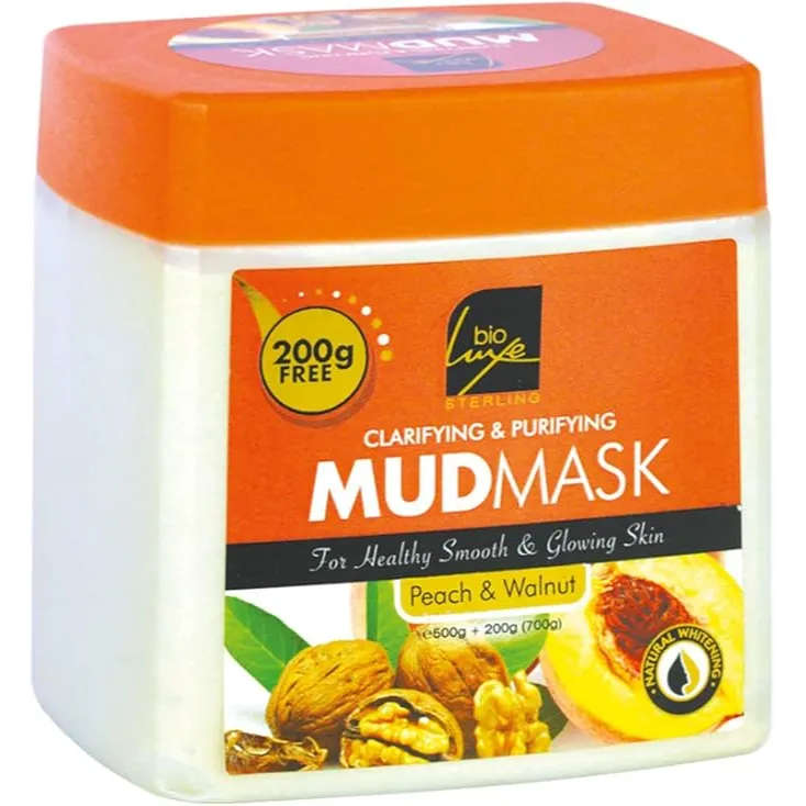 Bio luxe | Sterling Clarifying & Purifying Healthy Mud Face Mask Peach & Walnut For Unisex | 700gm