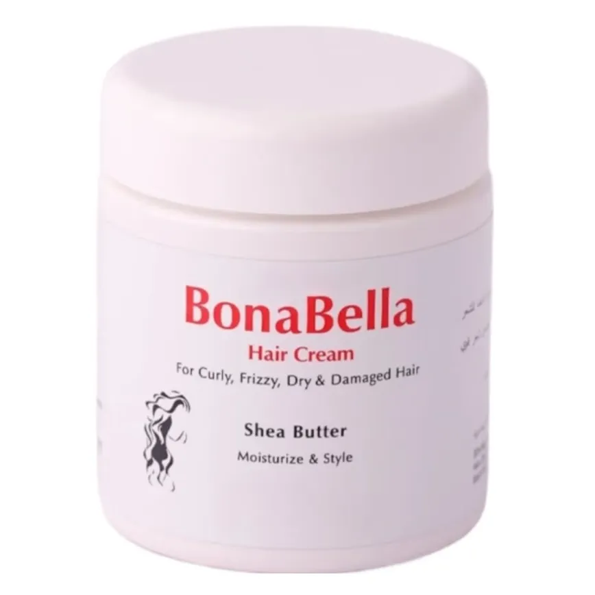 BonaBella | Hair Cream with Shea Butter for Curly, Frizzy, Dry & Damaged Hair | 200gm