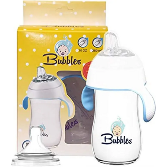 Bubbles | Baby Cup with Handles White and Blue | 280ml
