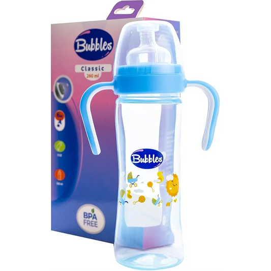 Bubbles | Classic Feeding Bottle with Hand Blue | 270ml