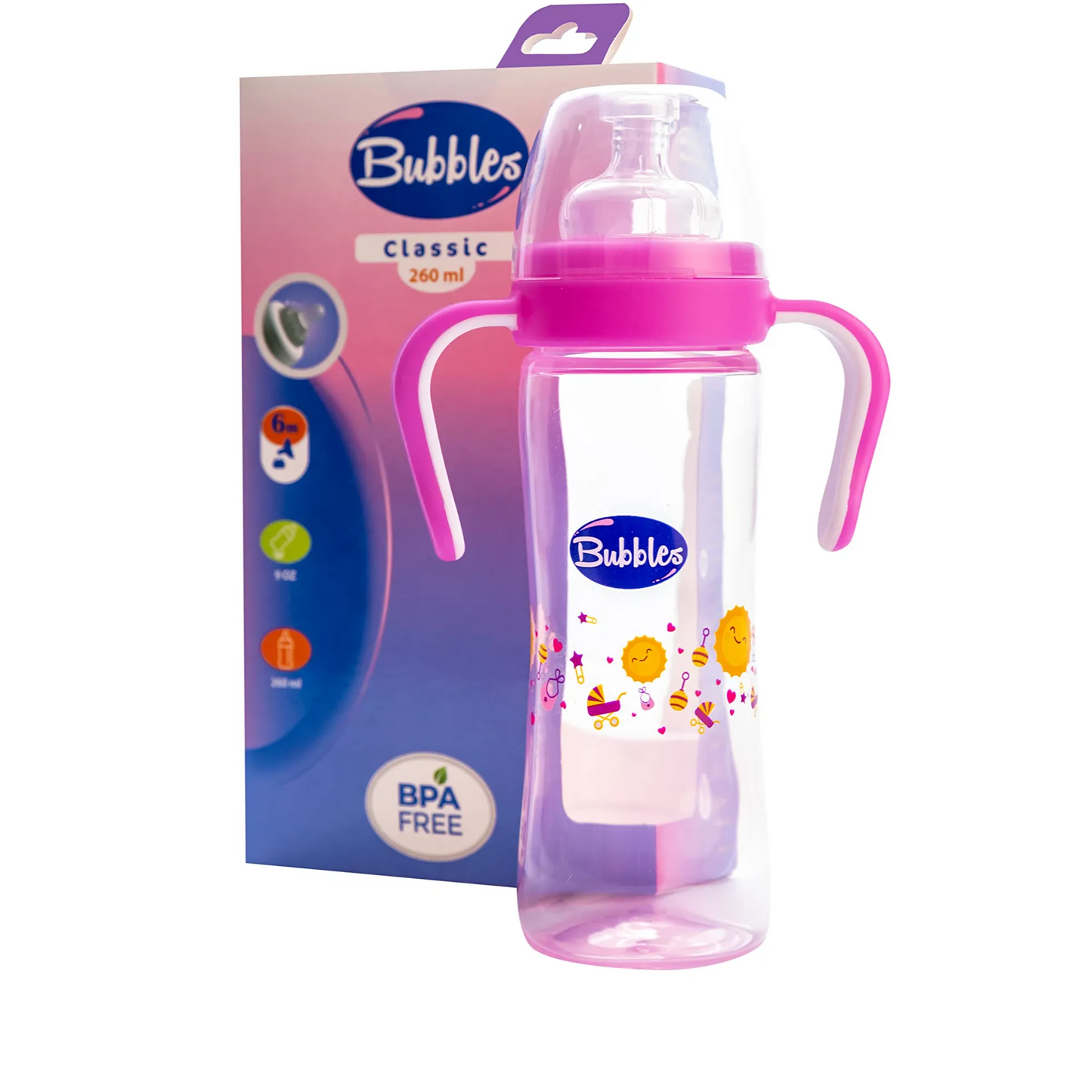 Bubbles | Classic Feeding Bottle with Hand | 260ml
