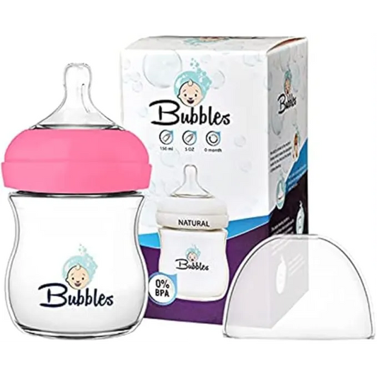 Bubbles | Natural Baby Bottle Pink | 150ml