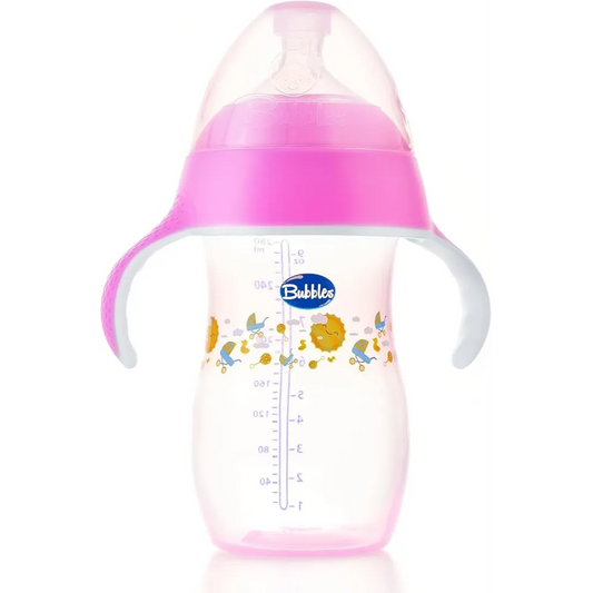 Bubbles | Natural Feeding Bottle with Hand Rose | 280ml