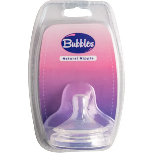 Bubbles | Natural Slow Flow Nipple 12M
