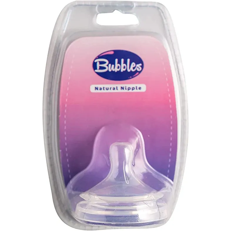 Bubbles | Natural Slow Flow Nipple 6M
