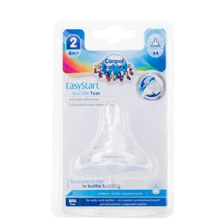 Canpol Babies | Easy Start Slow Flow Silicone Teat +3M | 1 Pc