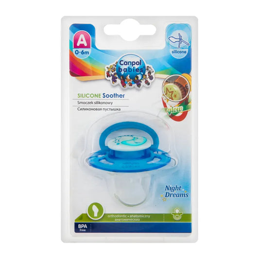 Canpol Babies | Soother Silicone Blue Glow 0-6M | 1 Pc