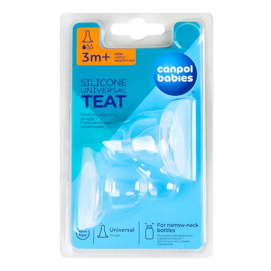 Canpol Babies | Teat Silicone Universal +3M | 2 Pcs