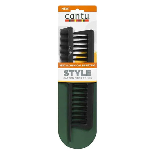 Cantu | Style Carbon Fiber Combs | 2 Pcs