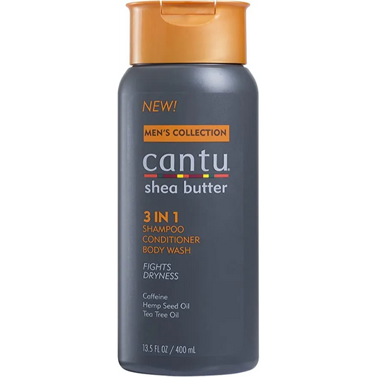 Cantu | Men's 3 In 1 Shampoo Conditioner and Body Wash | 400ml